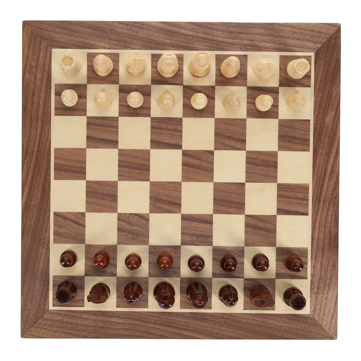 12" WOODEN CHESS SET - Image 2