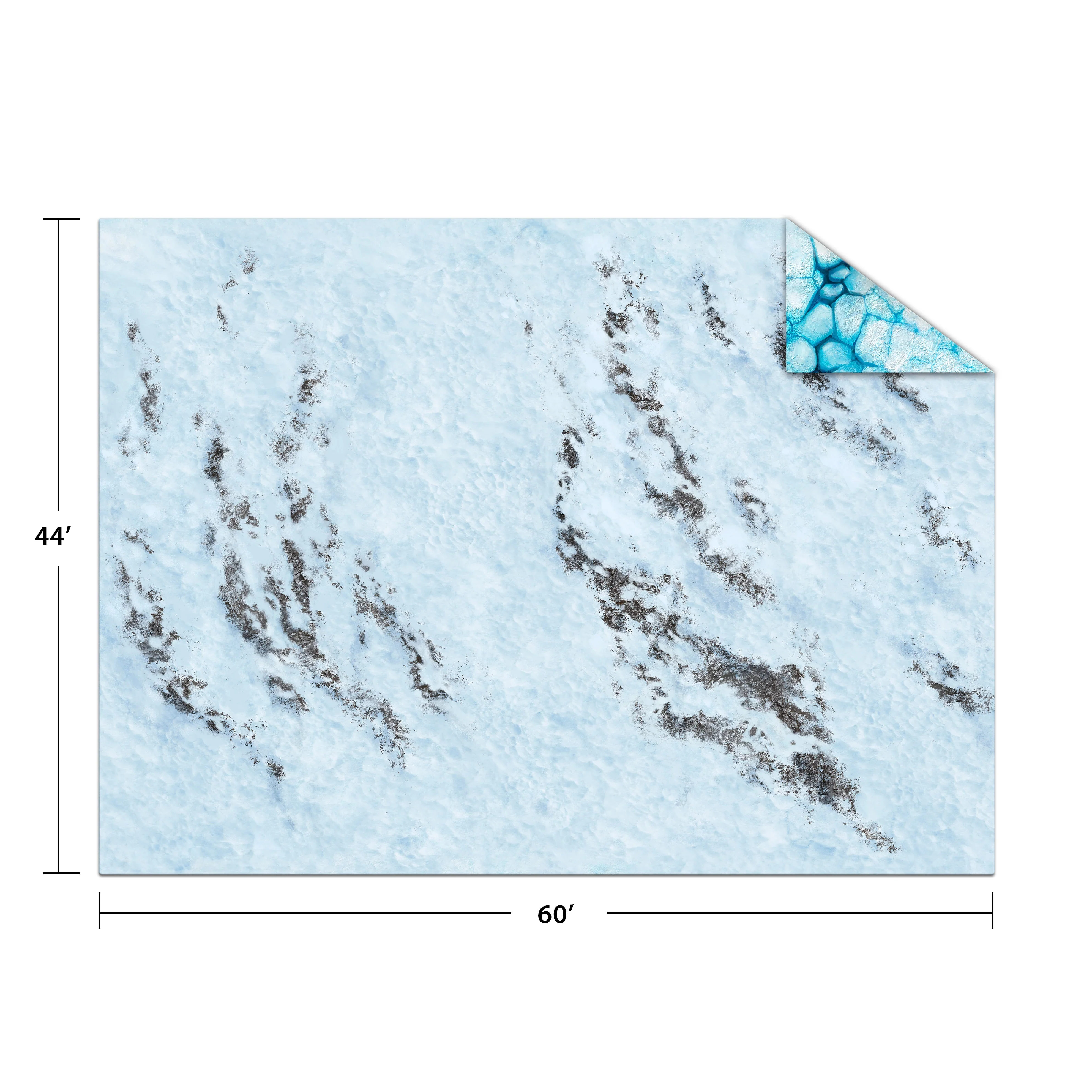 44"x60" ICE FLOE/FROZEN TUNDRA GAME MAT