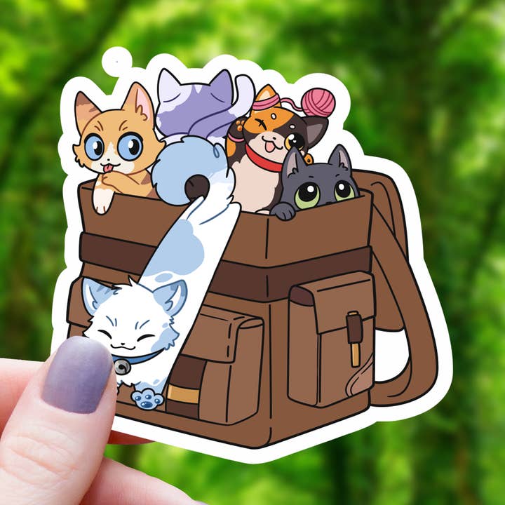 A BAG OF CATS STICKER