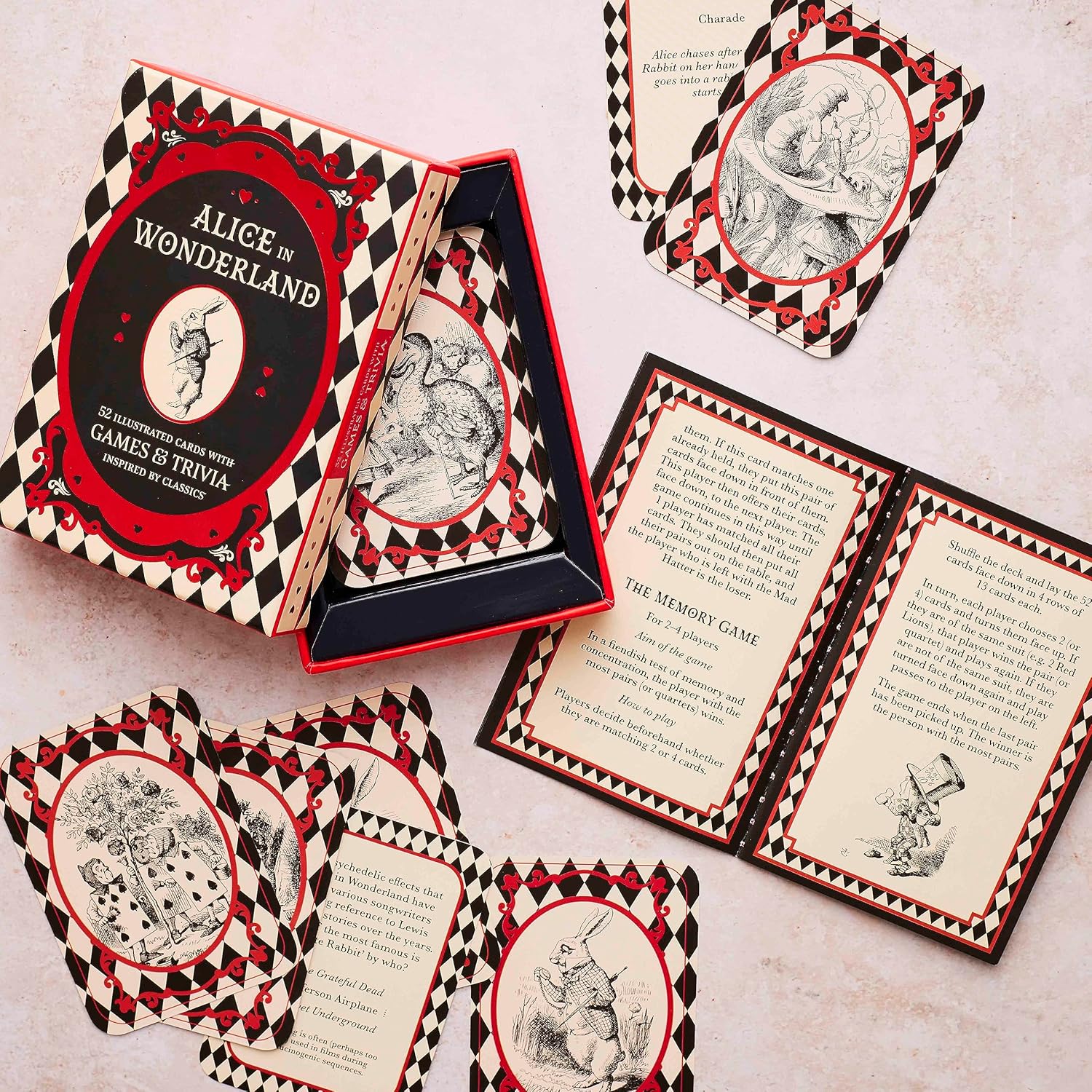 ALICE IN WONDERLAND GAMES AND TRIVIA DECK: 52 ILLUSTRATED CARDS INSPIRED BY THE CLASSIC BOOK - Image 3