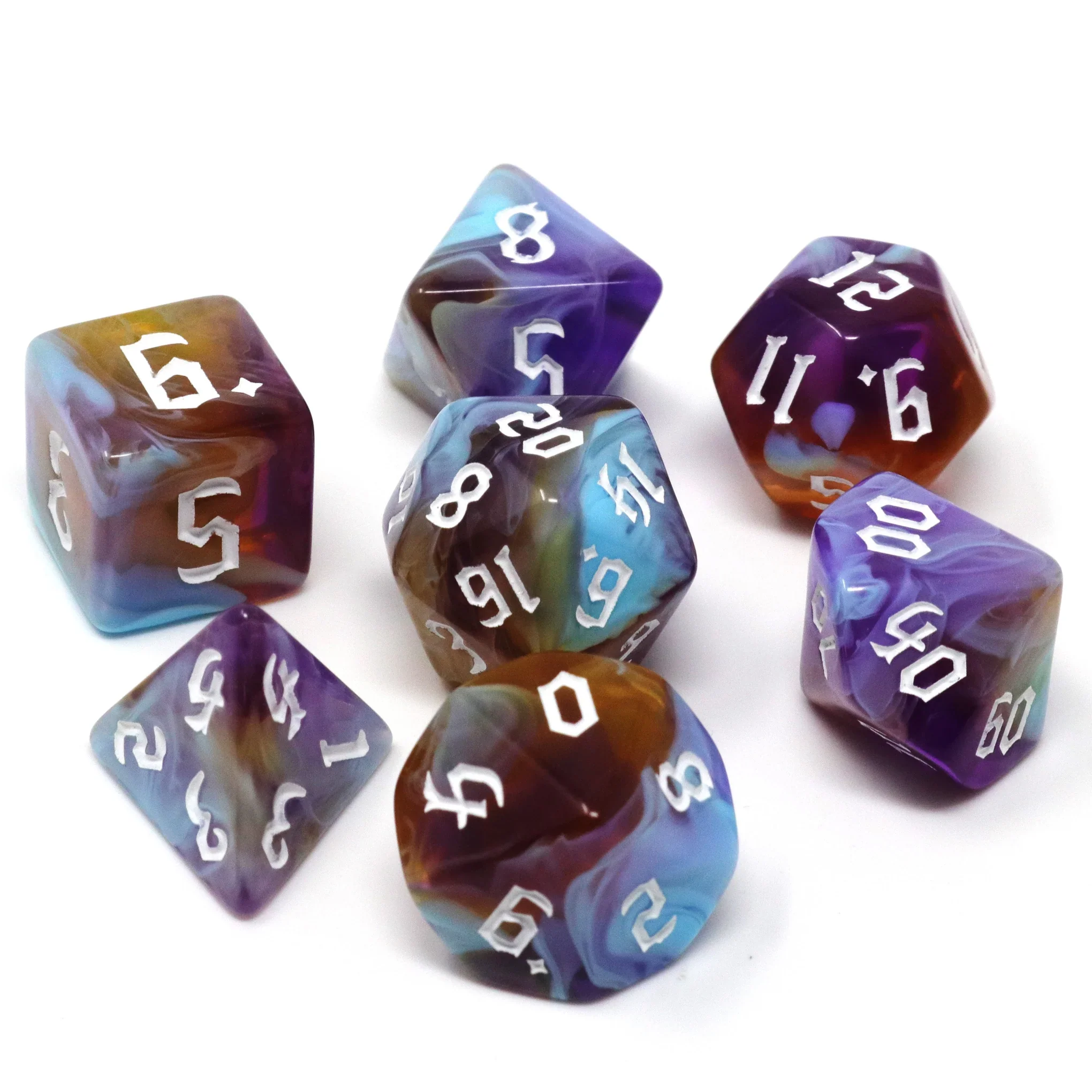 AMETHYST SUNSET 7PC POLY DICE SET