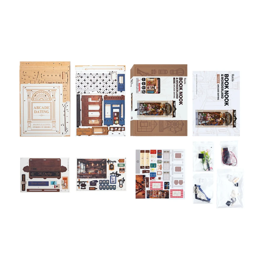 ARCADE DATING 3-D WOODEN MINIATURE BOOK NOOK KIT - Image 4