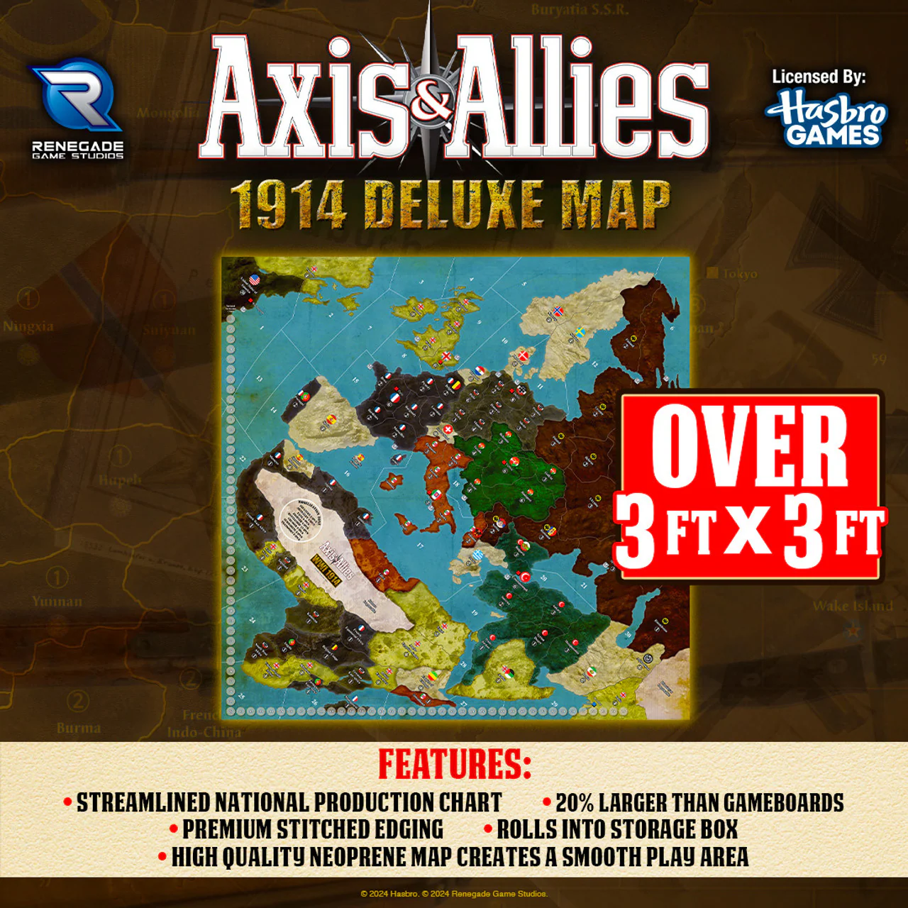 AXIS & ALLIES 1914 DELUXE MAP