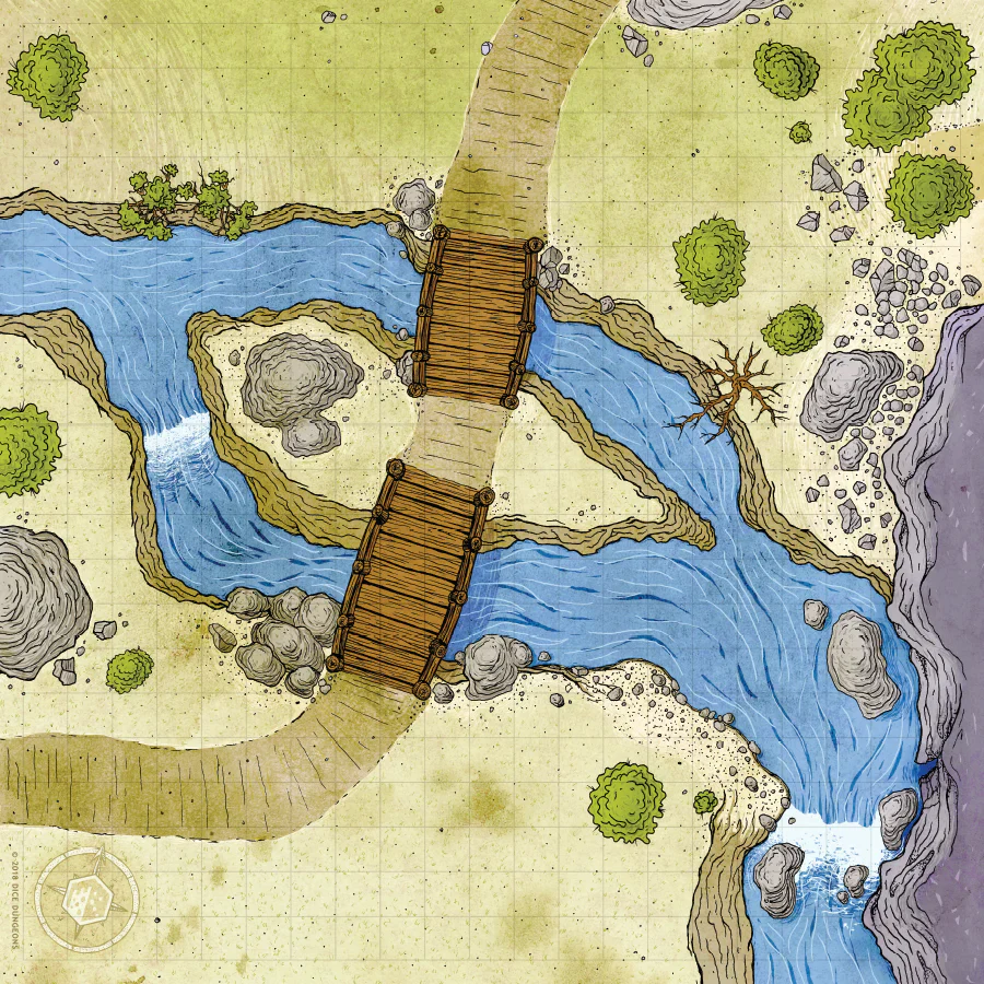 BATTLECLOTH MAP: TWIN BRIDGES