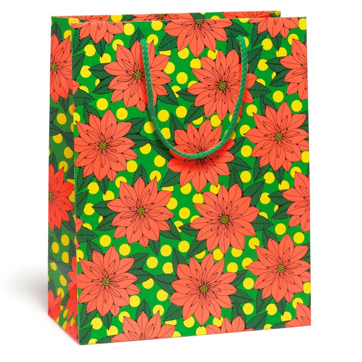 BIG POINSETTIA GIFT BAG