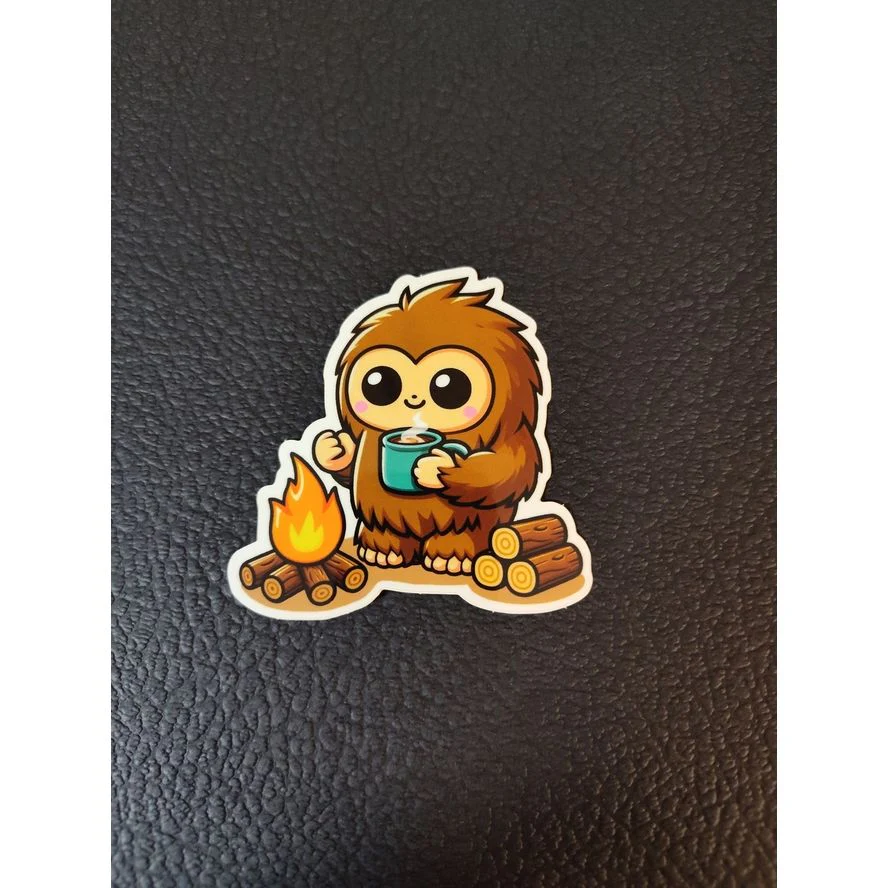 BIGFOOT AND COFFEE STICKER - Image 2