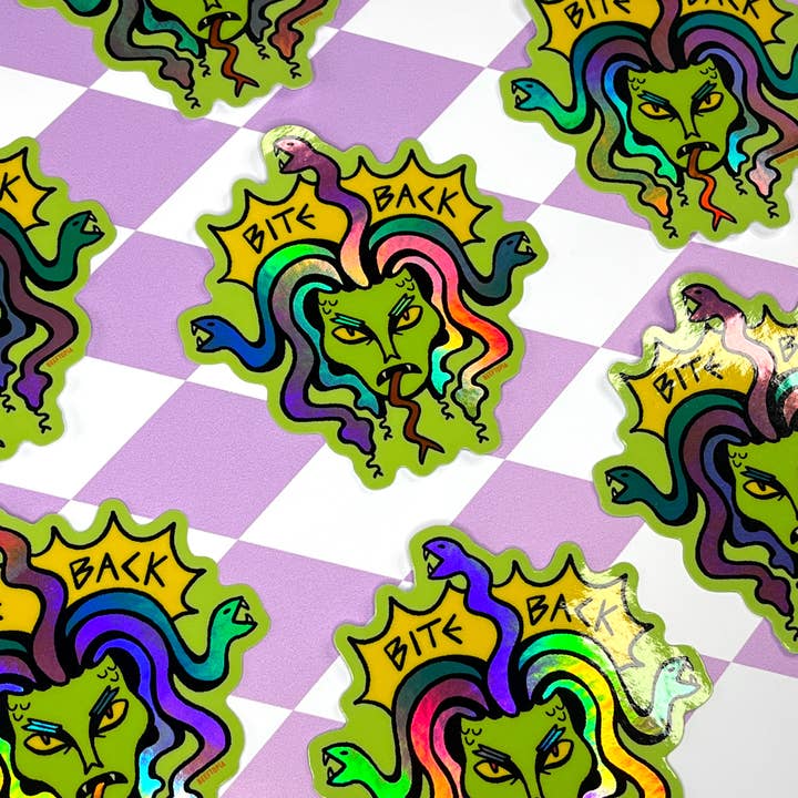 BITE BACK MEDUSA VINYL STICKER - Image 2