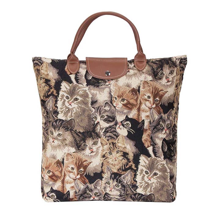 CAT FOLDAWAY TOTE BAG