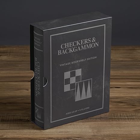 CHECKERS & BACKGAMMON VINTAGE BOOKSHELF EDITION - Image 2