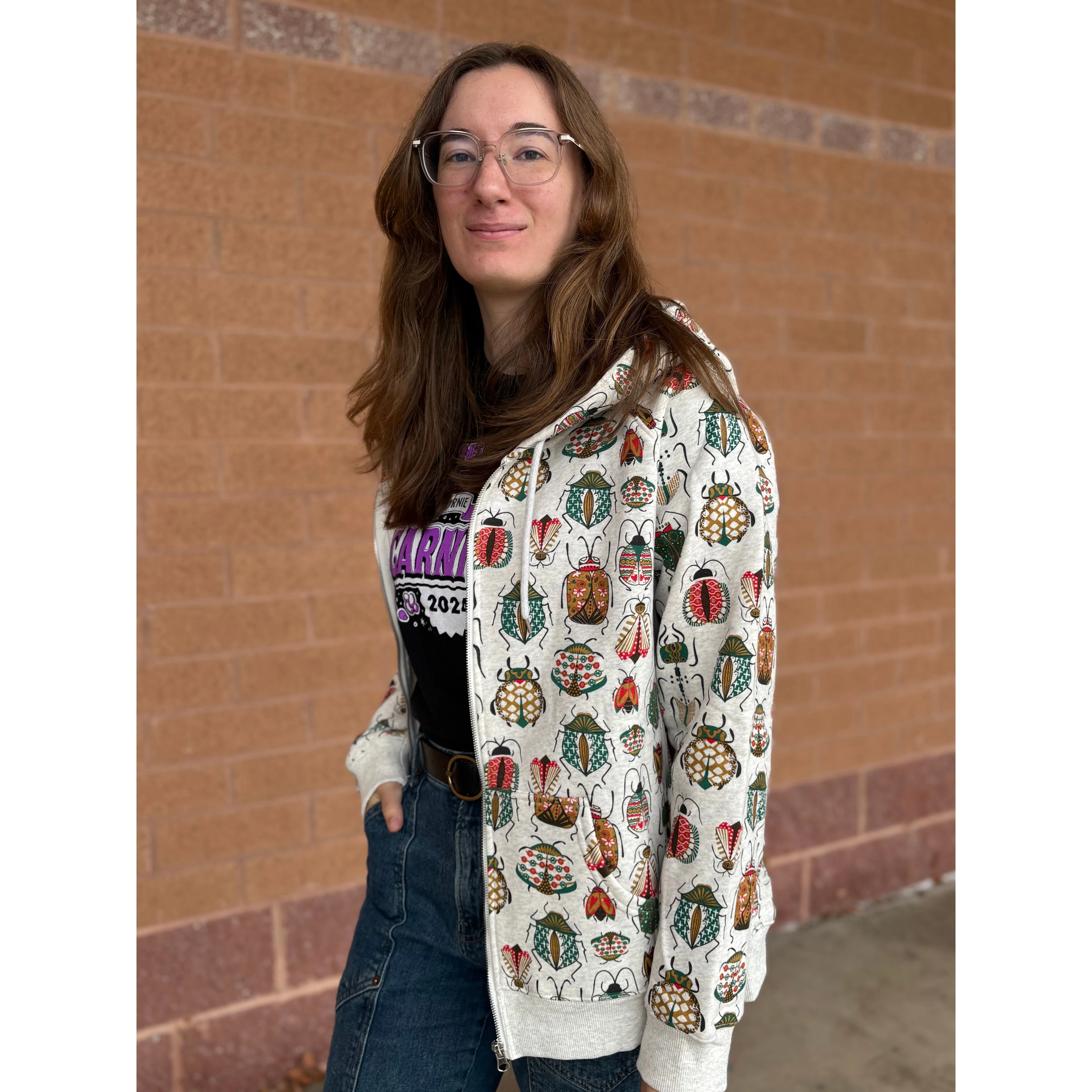 COLORFUL BUGS ZIP HOODIE - Image 2