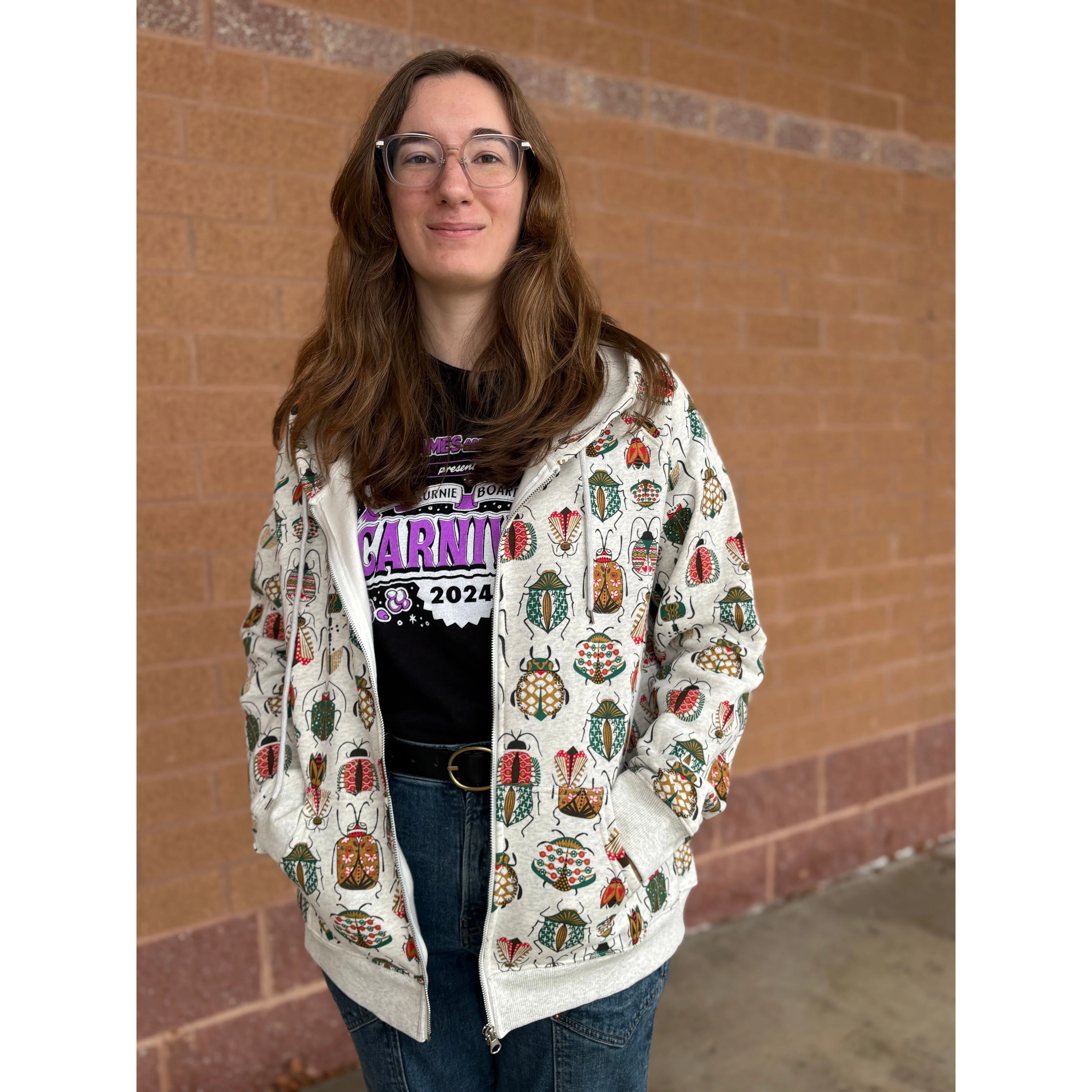 COLORFUL BUGS ZIP HOODIE - Image 3