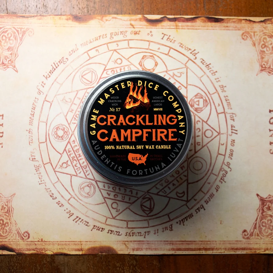 CRACKLING CAMPIRE 8oz GAMING CANDLE - Image 2