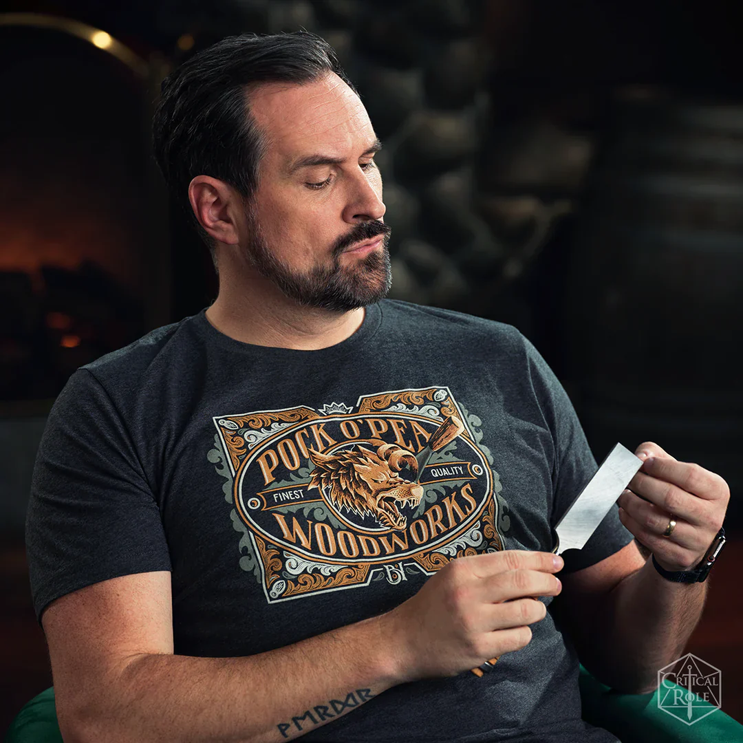 CRITICAL ROLE CHETNEY POCK O'PEA WOODWORKS T-SHIRT - Image 2