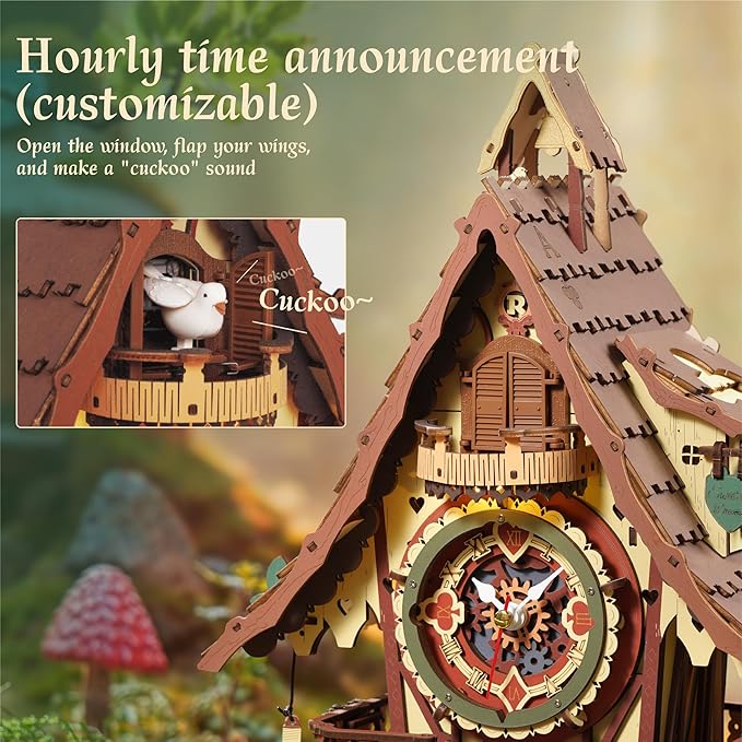 CUCKOO CLOCK MECHANICAL 3D WOODEN PUZZLE - Image 5