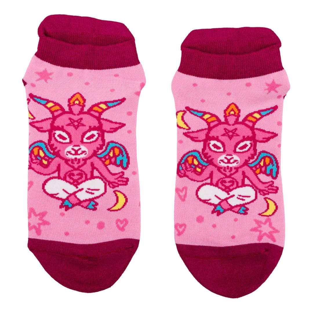 CUTE BAPHOMET ANKLE SOCKS BY FOOTCLOTHES - Image 3