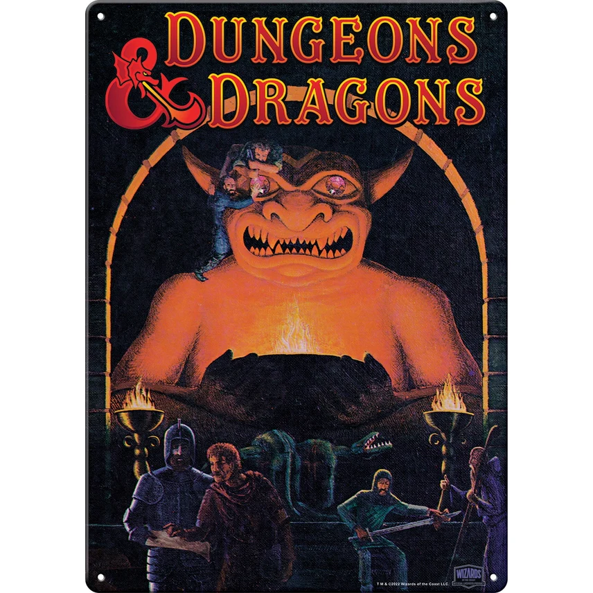 D&D PLAYER'S HANDBOOK METAL SIGN (11.5" X 8.25")