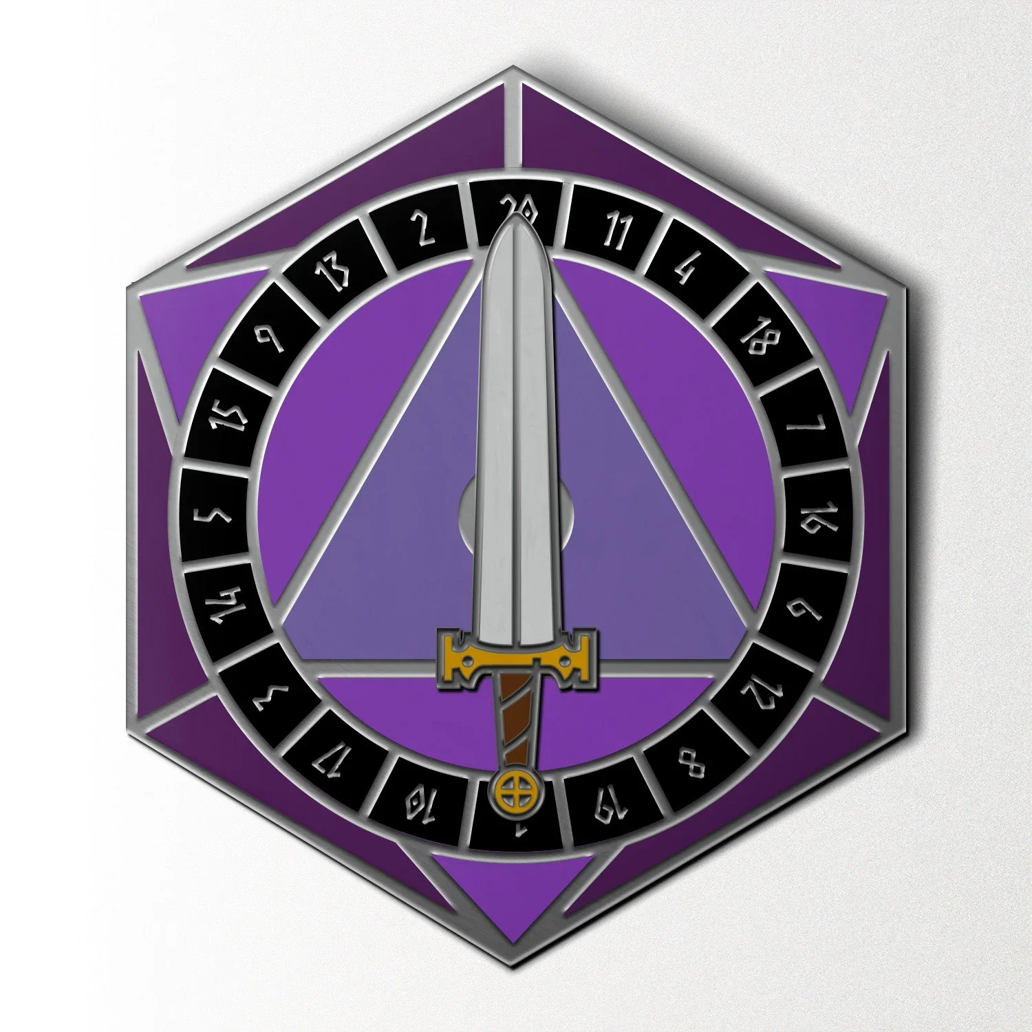 D20 SPINNER PIN ASSORTED COLORS - Image 2