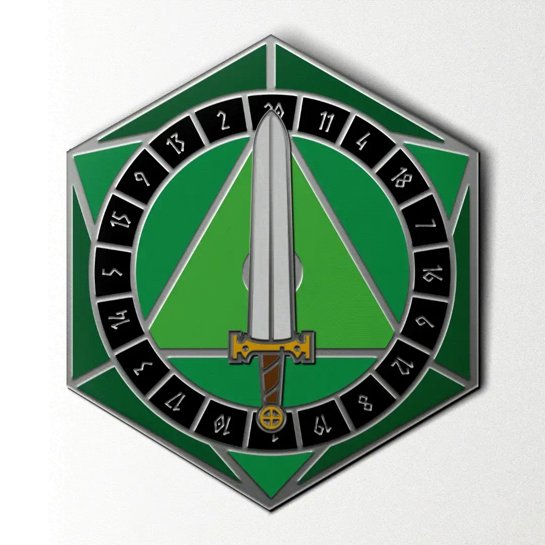 D20 SPINNER PIN ASSORTED COLORS - Image 4