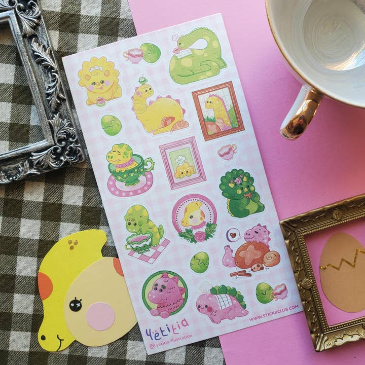 DARLING DINOS STICKER SHEET - Image 2