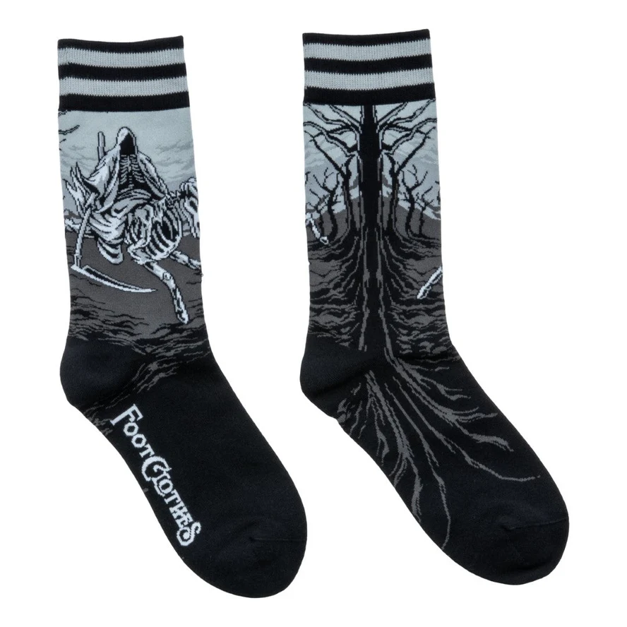 DEATH RIDES A PALE HORSE CREW SOCKS BY FOOTCLOTHES
