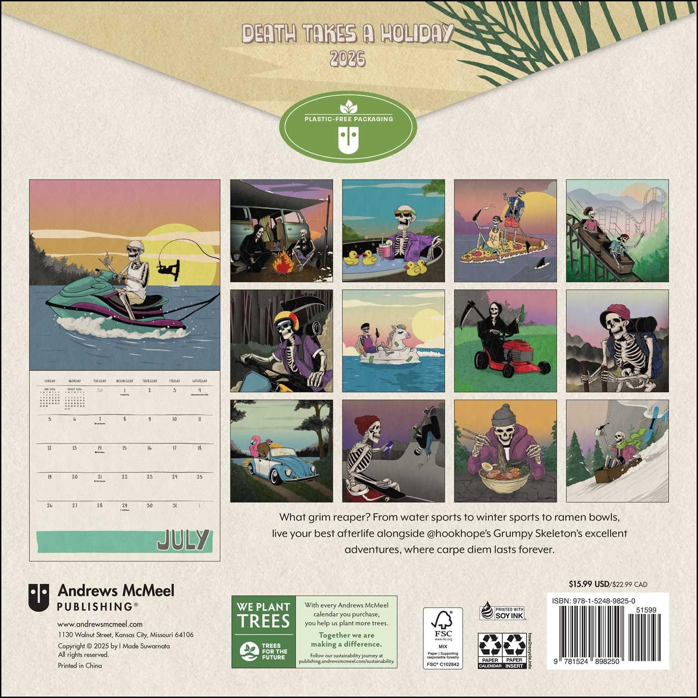 DEATH TAKES A HOLIDAY WALL CALENDAR 2026 - Image 2
