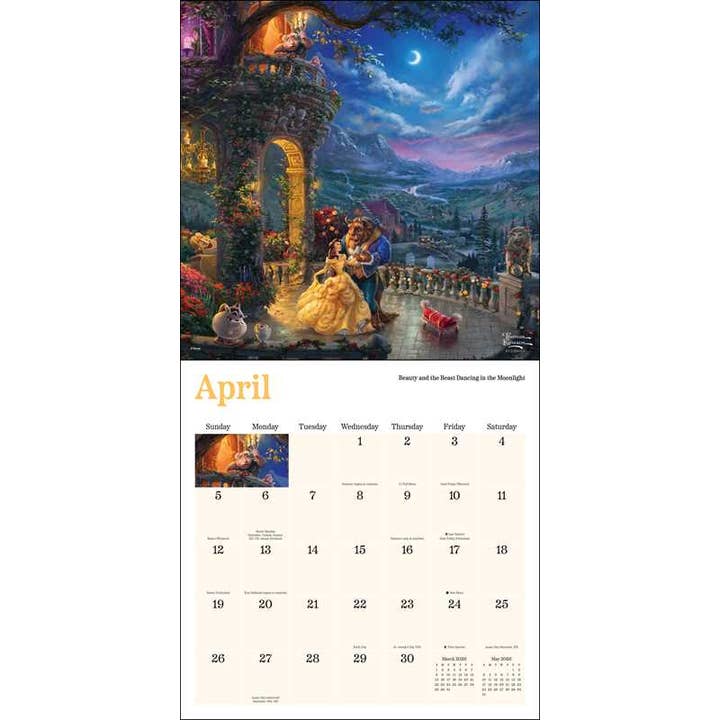 DISNEY DREAMS COLLECTION BY THOMAS KINKADE STUDIOS 2026 WALL CALENDAR - Image 3