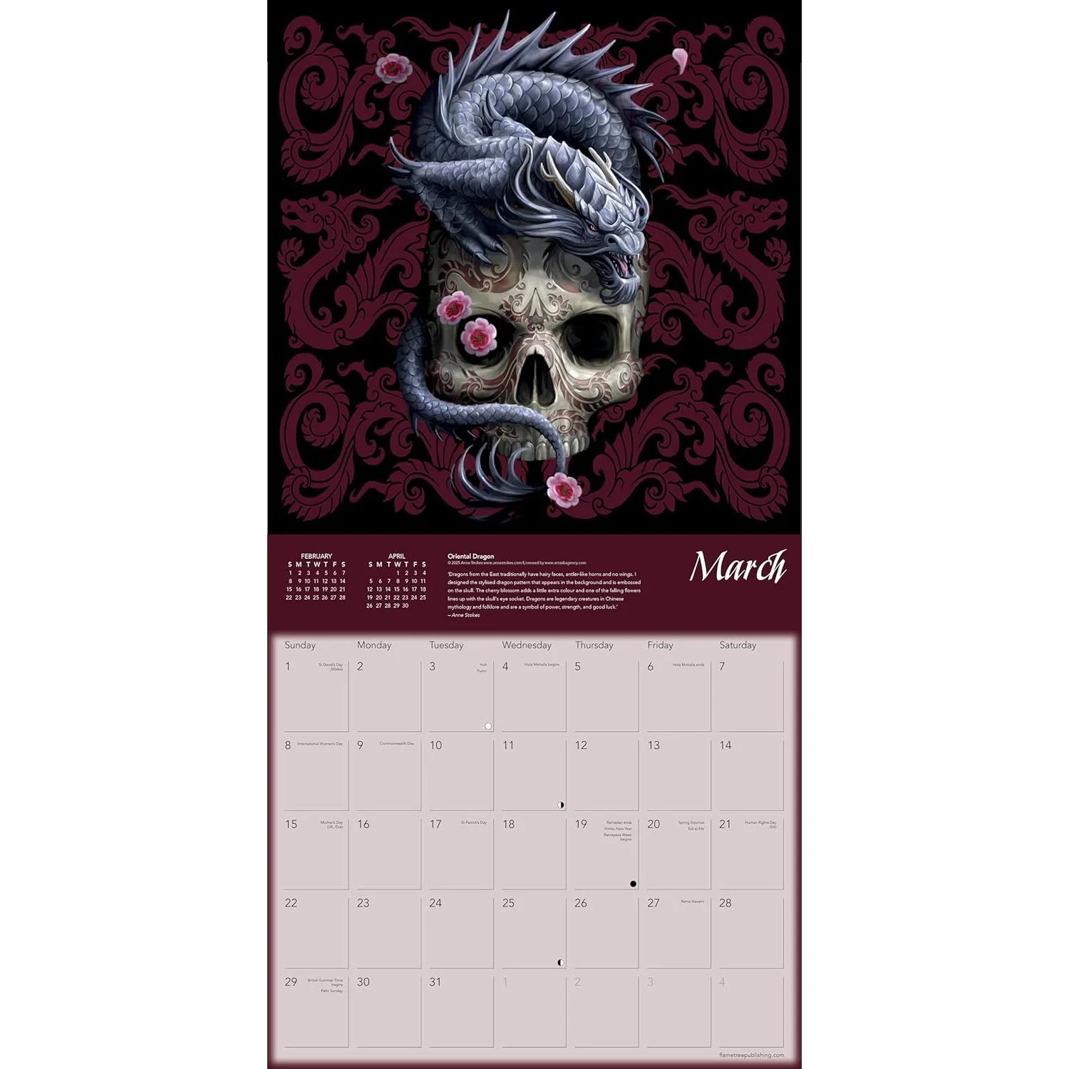 DRAGONS BY ANNE STOKES WALL CALENDAR 2026 - Image 3