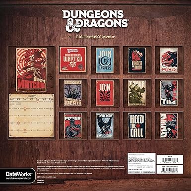 DUNGEONS AND DRAGONS CLASSIC 2026 WALL CALENDAR - Image 4