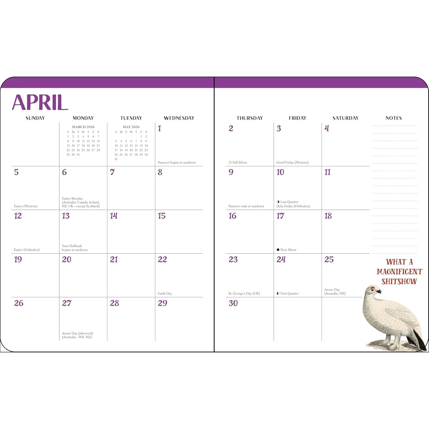 EFFIN' BIRDS 2026 MONTHLY/WEEKLY PLANNER - Image 2