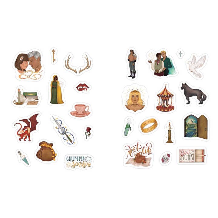 FALL IN LOVE AND SAVE THE WORLD: A ROMANTASY STICKER BOOK - Image 2