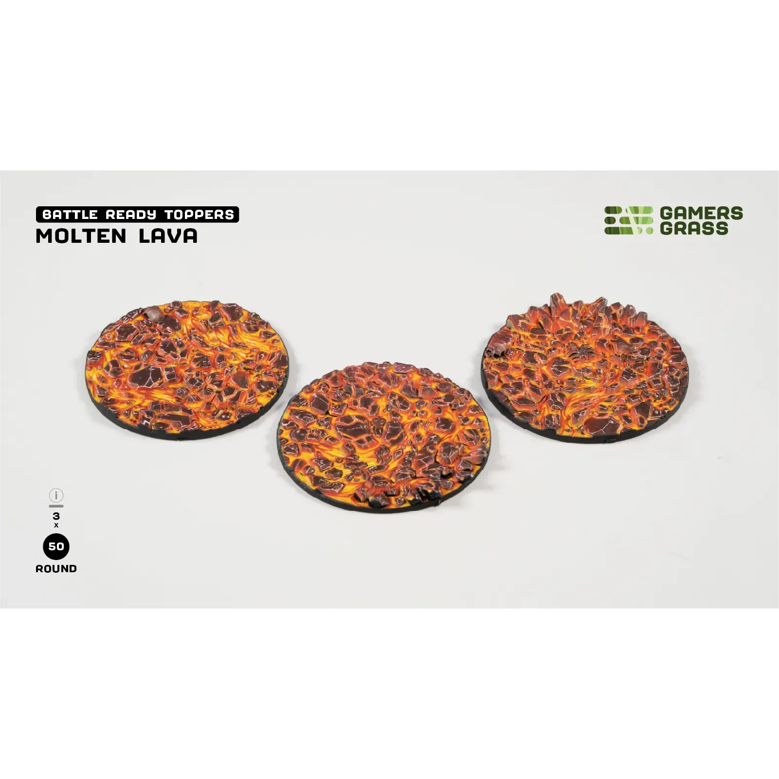 GAMER'S GRASS BATTLE READY BASE TOPPERS - MOLTEN LAVA - Image 4