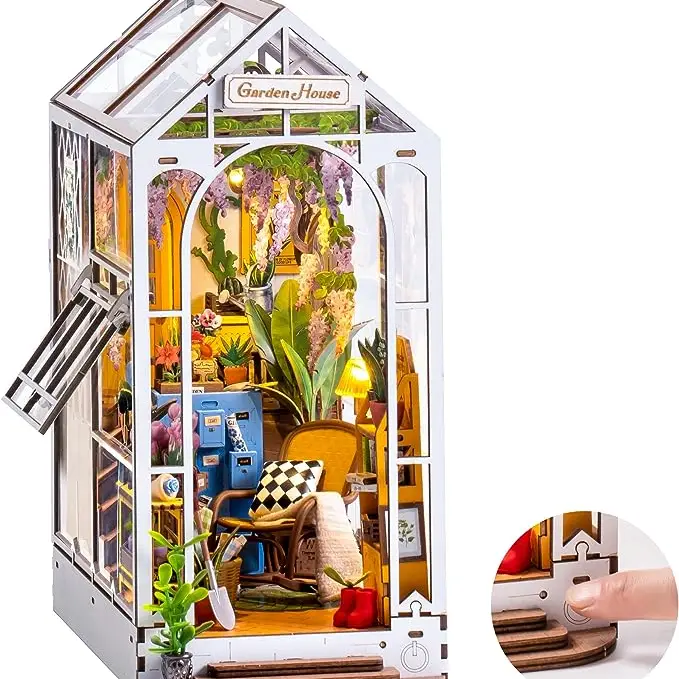 GARDEN HOUSE 3-D WOODEN MINIATURE BOOK NOOK KIT - Image 3