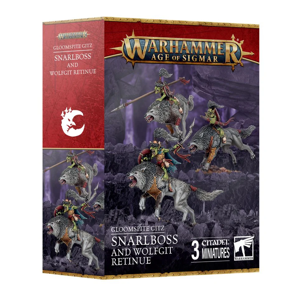 GLOOMSPITE GITZ SNARLBOSS AND WOLFGIT RETINUE