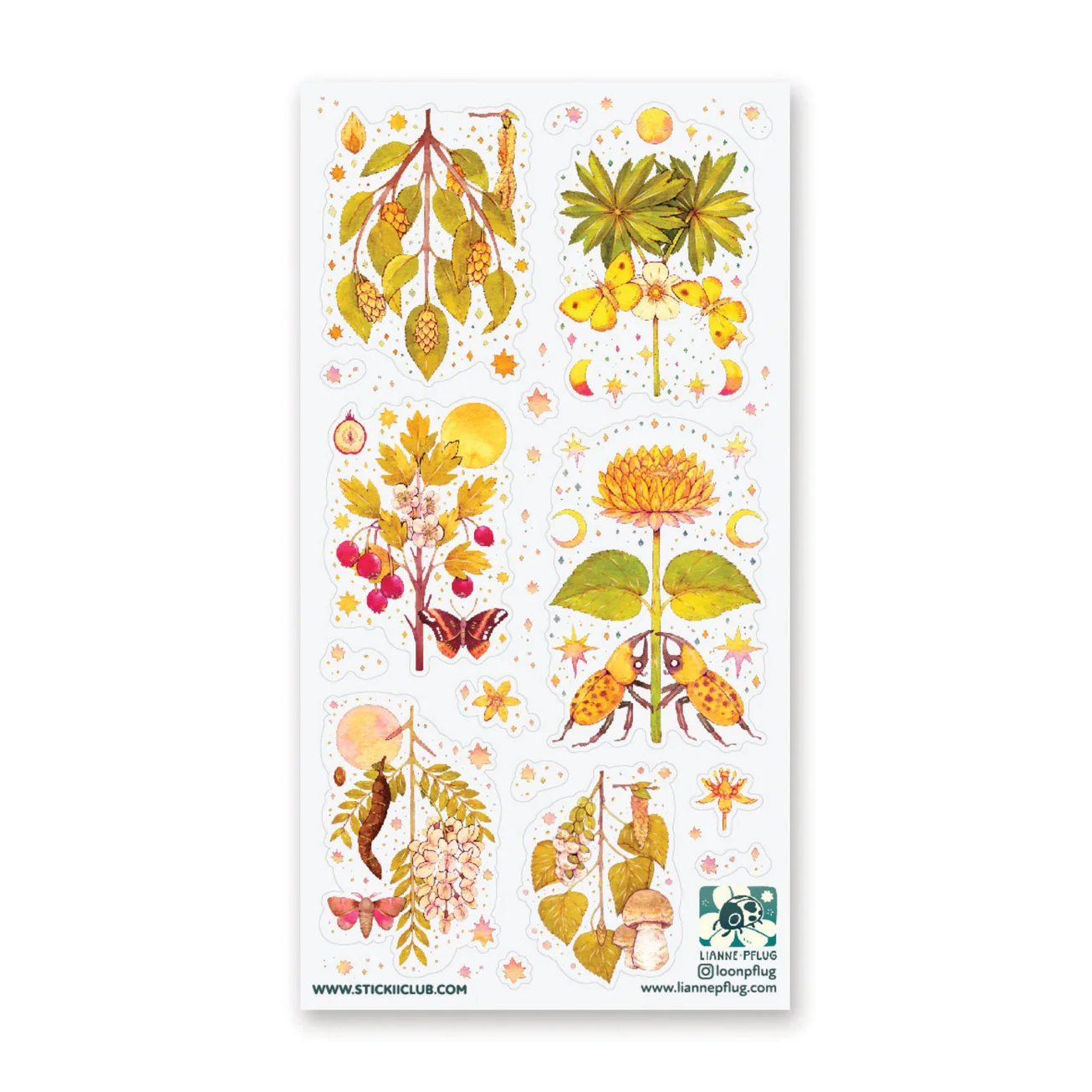GOLDEN GARDEN STICKER SHEET