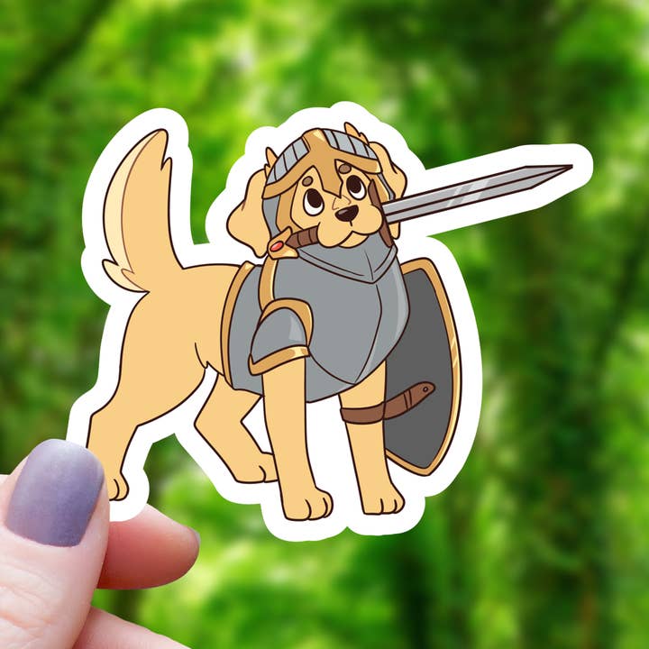 GOLDEN PALADIN DOG STICKER