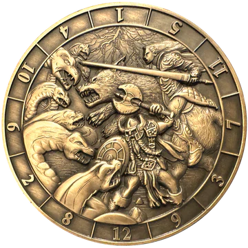 GOLIATH DICE COIN - D12 BATTLE SCENE