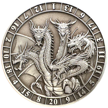 GOLIATH DICE COIN - D20 FIVE-HEADED DRAGON