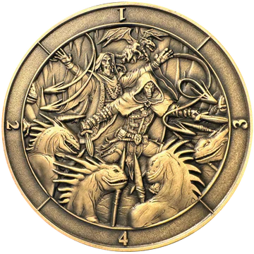 GOLIATH DICE COIN - D4 BATTLE SCENE
