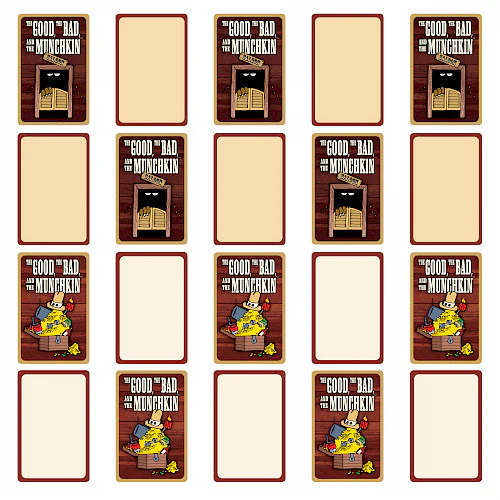 GOOD, THE BAD & THE MUNCHKIN BLANK CARDS
