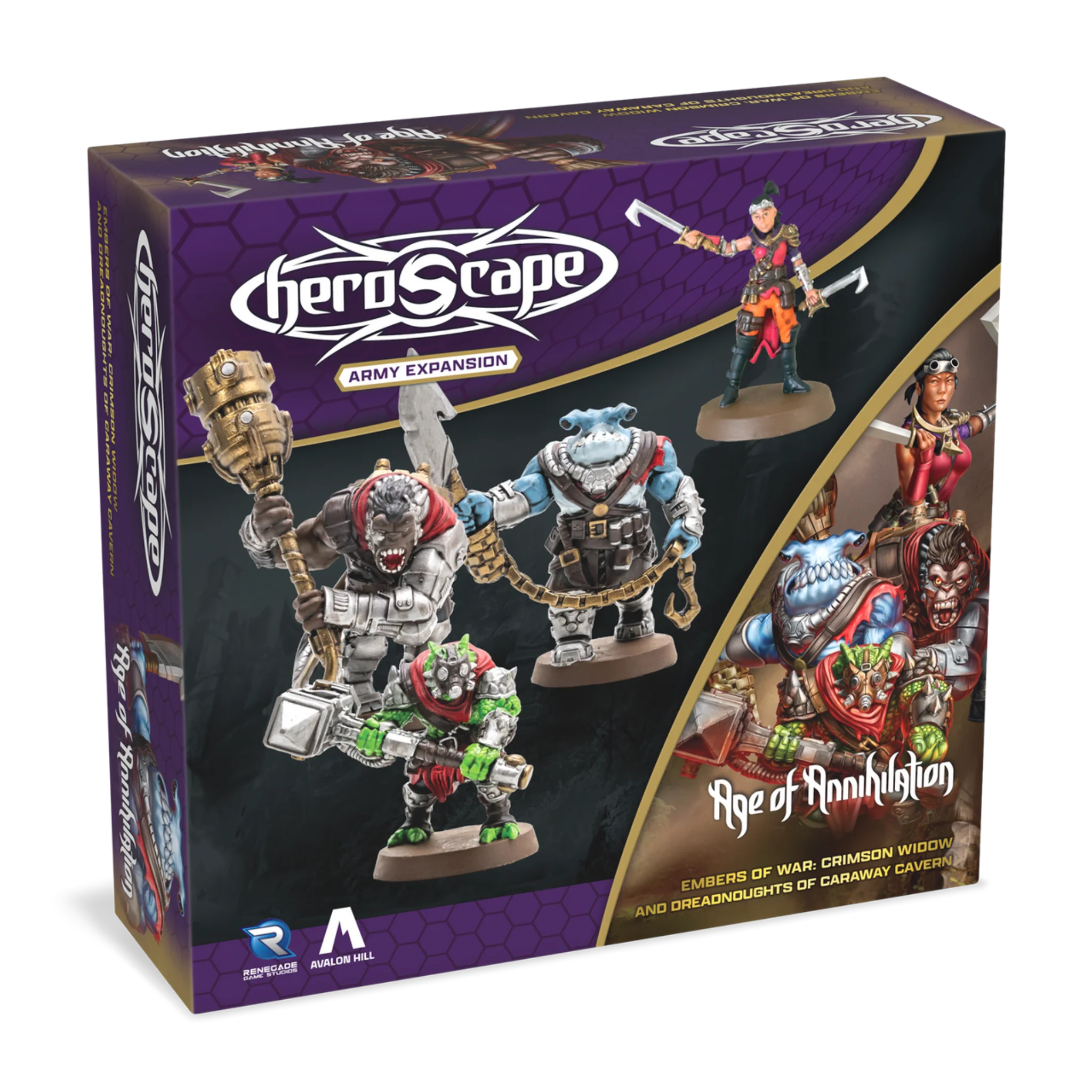 HEROSCAPE CRIMSON WIDOW & DREADNOUGHTS OF CARAWAY CAVERN EXPANSION