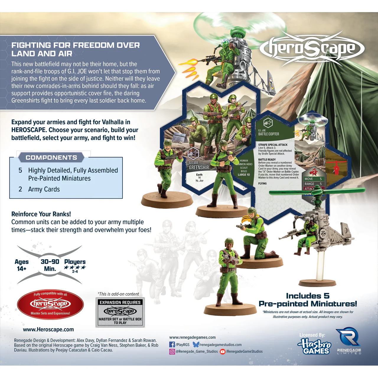 HEROSCAPE GI JOE: GREENSHIRTS & BATTLE COPTER PREMIUM PAINTED EDITION - Image 2