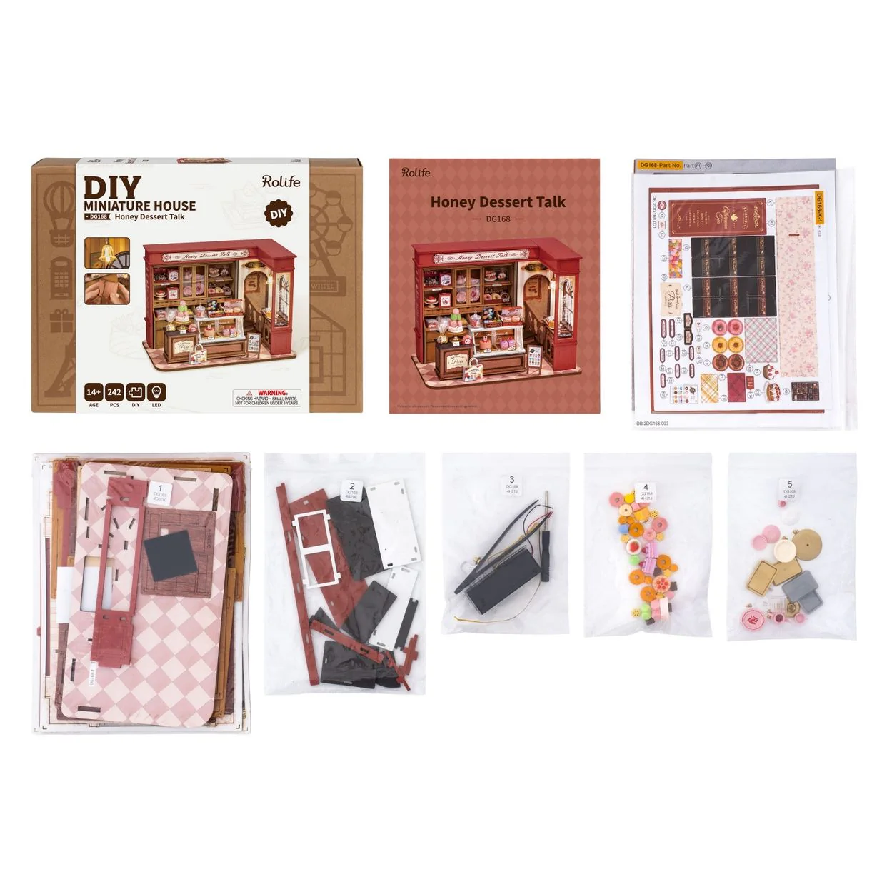 HONEY DESSERT TALK 3-D WOODEN MINIATURE KIT - Image 2