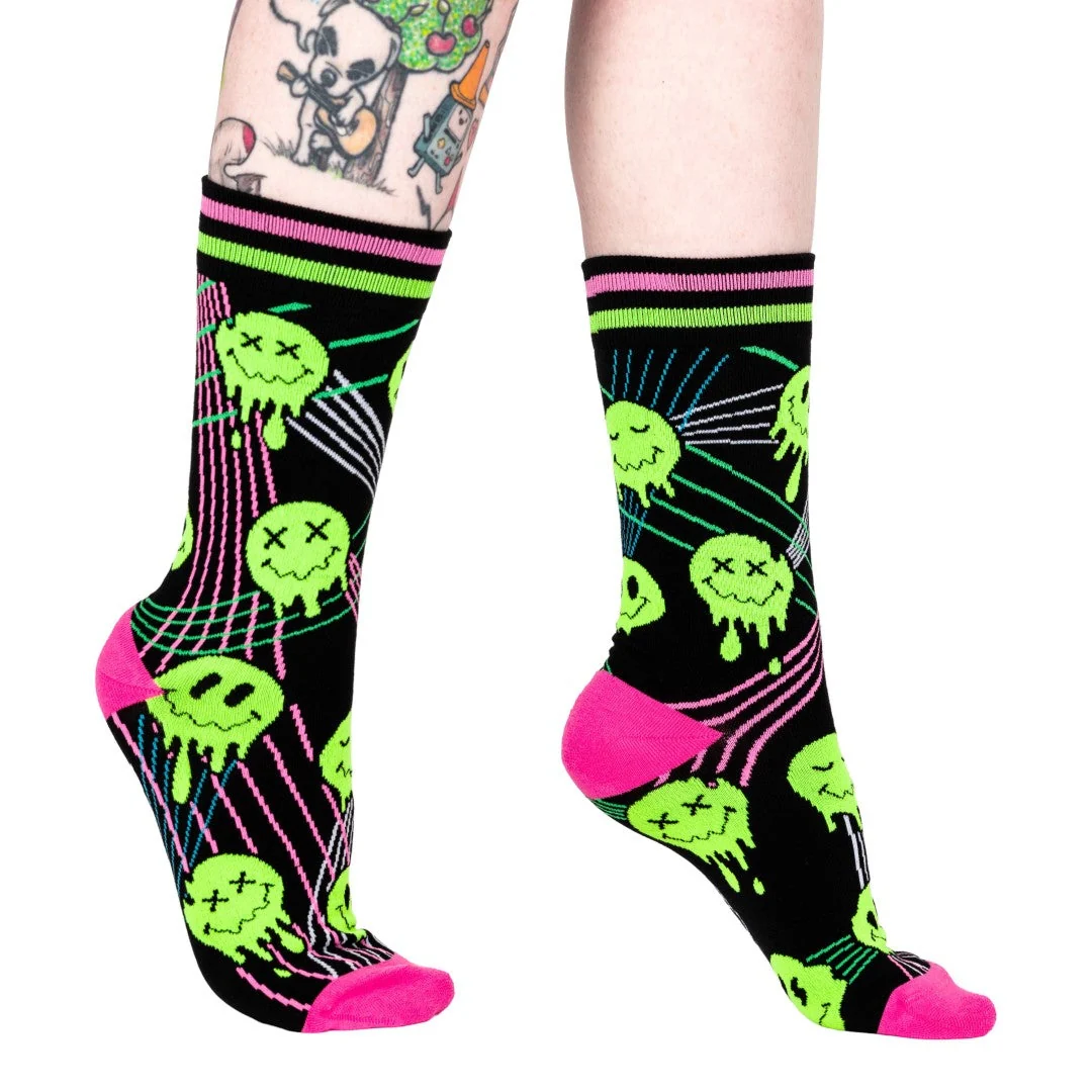 LASER BASSFACE MELT SUPREME CREW SOCKS BY FOOTCLOTHES - Image 3
