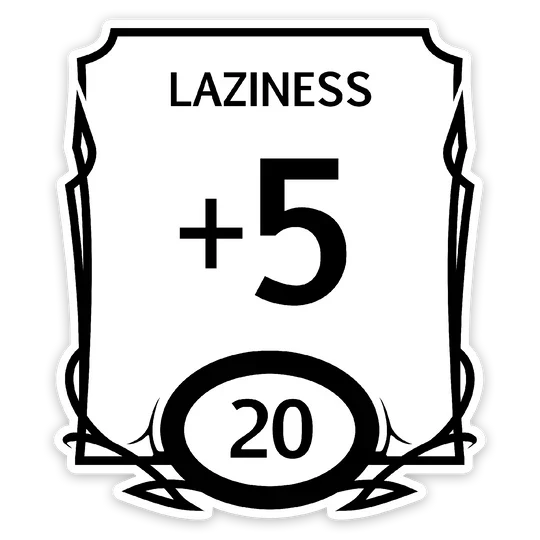 LAZY STAT VINYL STICKER