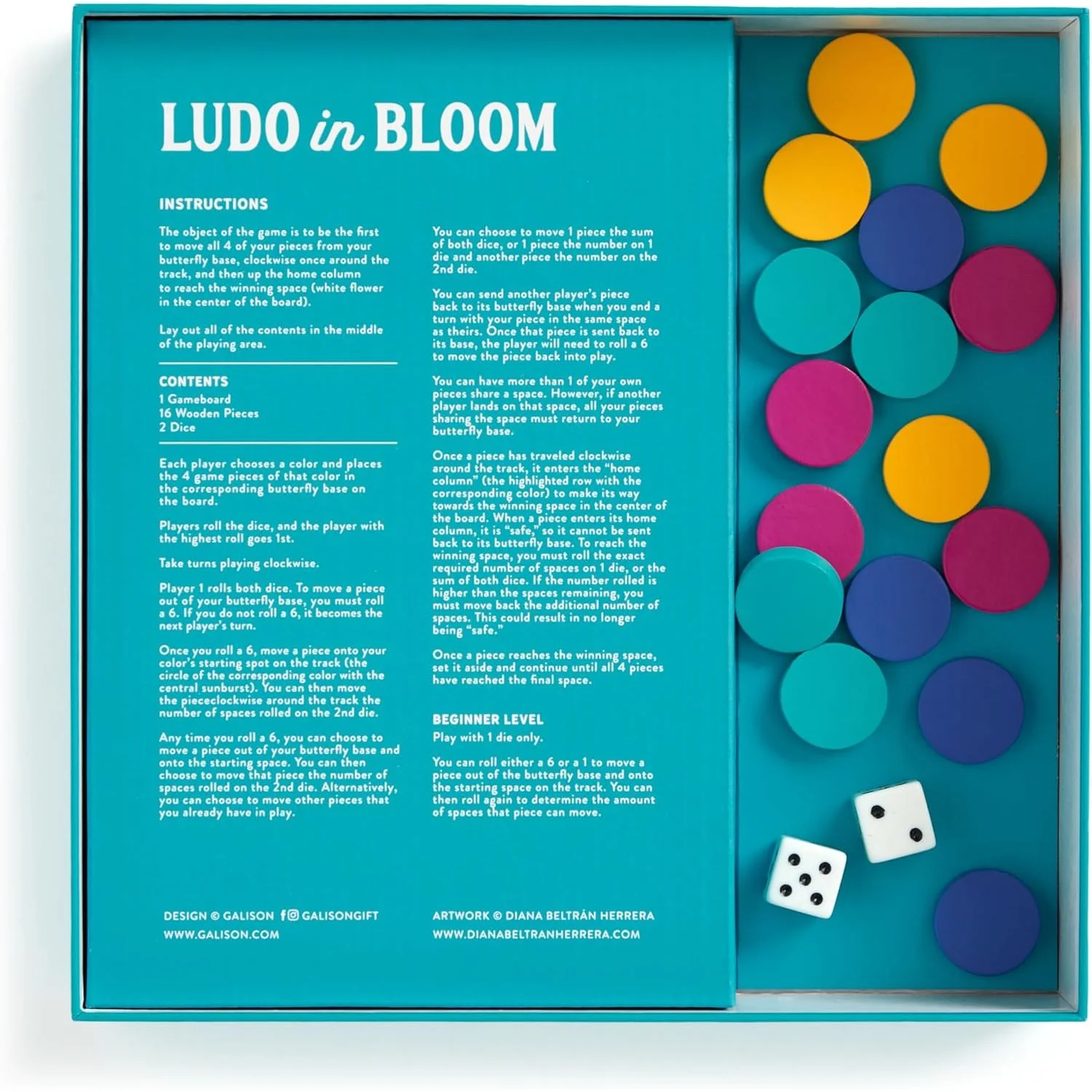 LUDO IN BLOOM BANDANA BOARD GAME - Image 2