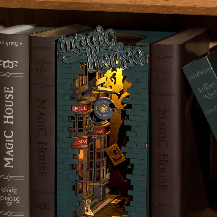 MAGIC HOUSE 3-D WOODEN MINIATURE BOOK NOOK KIT - Image 5