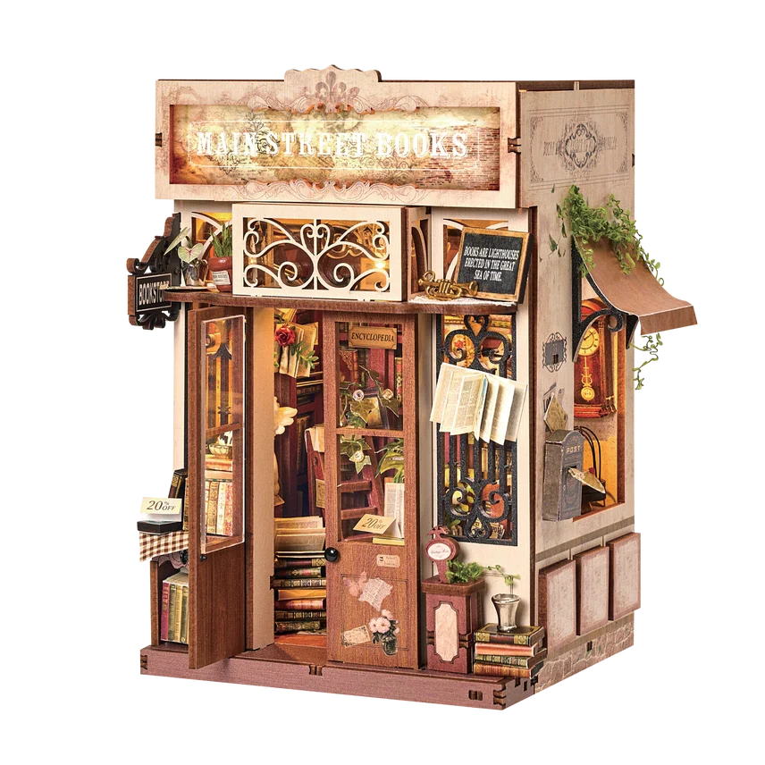 MAIN STREET BOOKS 3-D WOODEN MINIATURE BOOK NOOK KIT - Image 4
