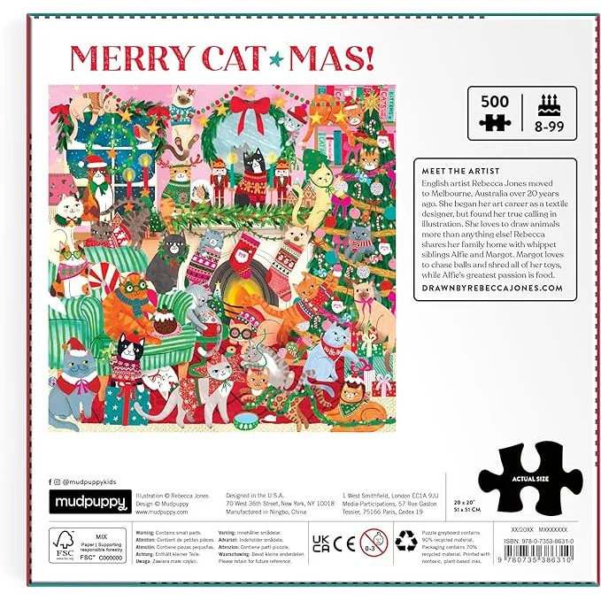 MERRY CATMAS 500 PC PUZZLE - Image 4