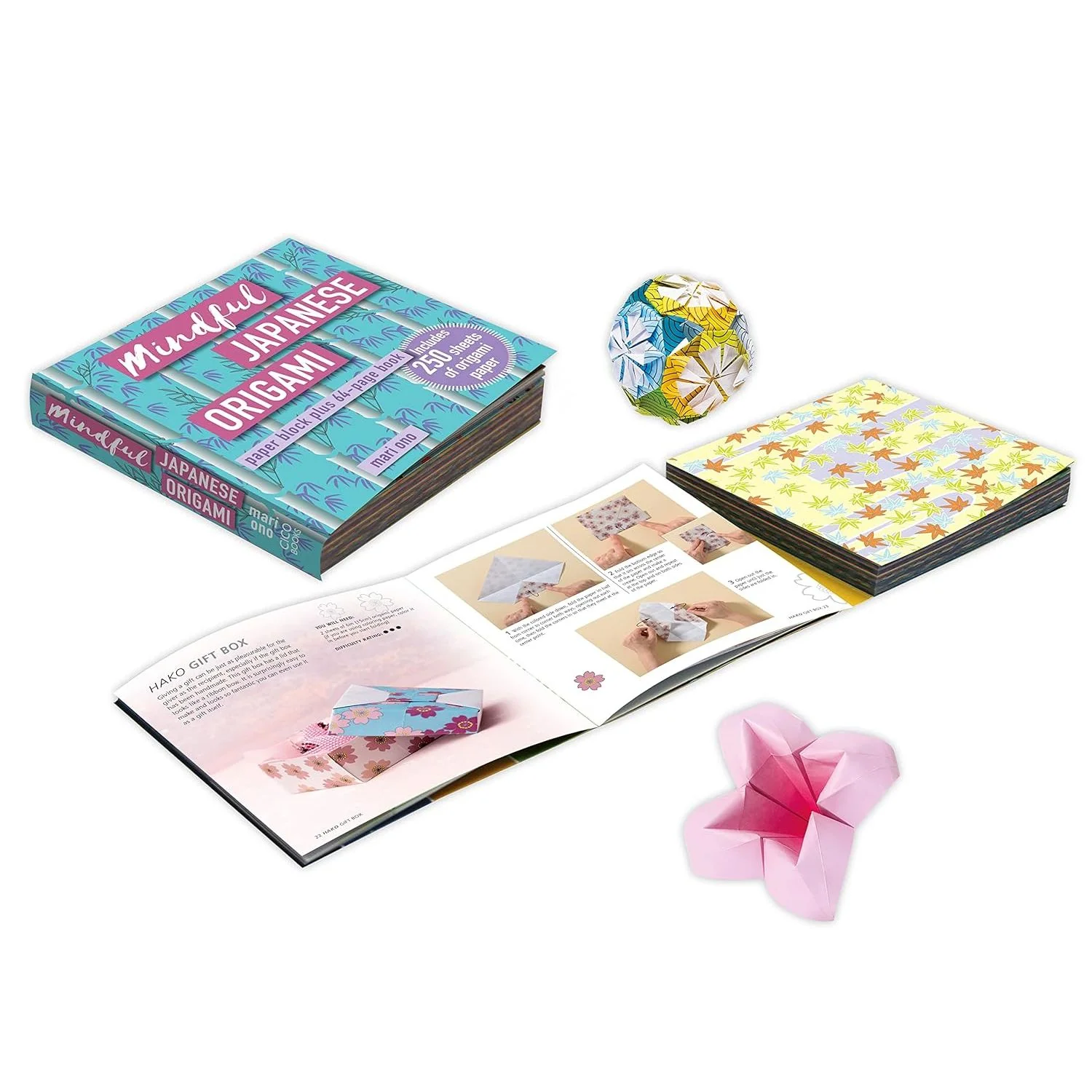 MINDFUL JAPANESE ORIGAMI: PAPER BLOCK PLUS 64-PAGE BOOK