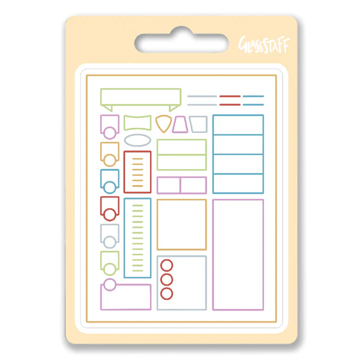 MINIMAL CHARACTER SHEET VINYL STICKER